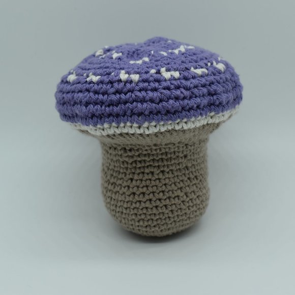 Handcrafted Crochet Plush Purple Mushroom - Picture 2 of 8